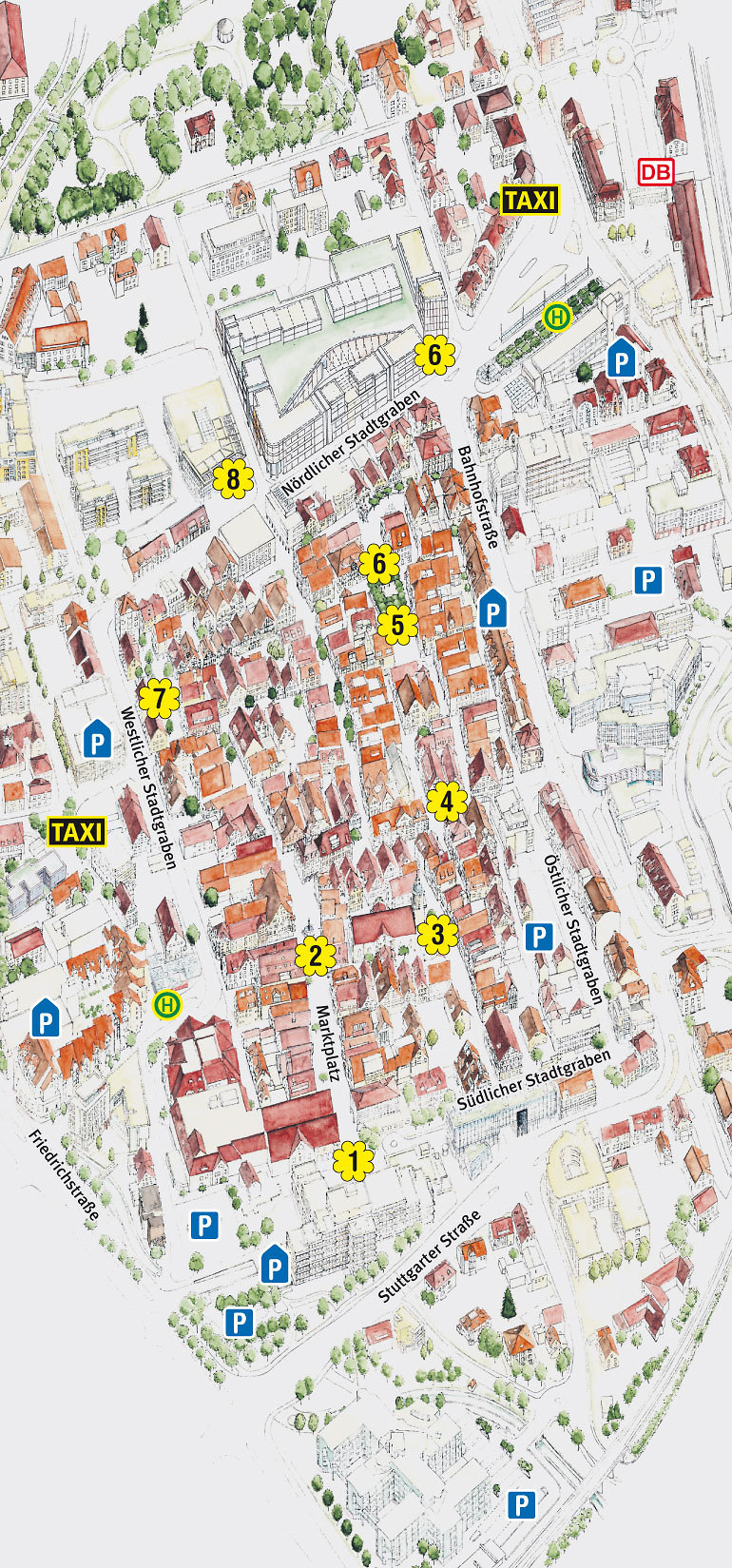 Aalen City blüht 2014 - Stadtplan Aalen City blüht 2014 - Stadtplan