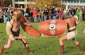 Junkelmanns Gladiatoren im Kampf -  zu Fuss